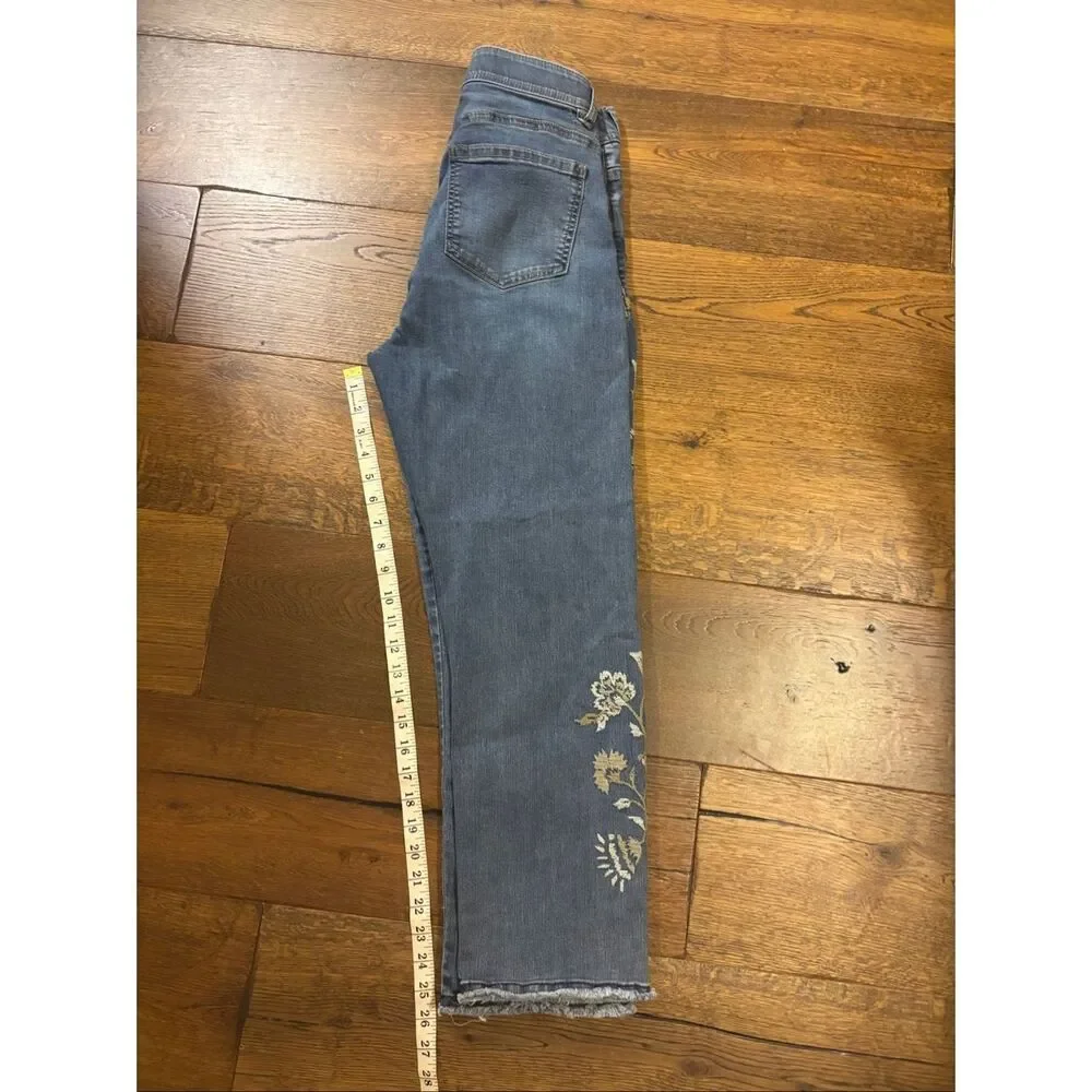 Democracy embroidered cropped jeans 10 ab technology - Picture 7 of 7